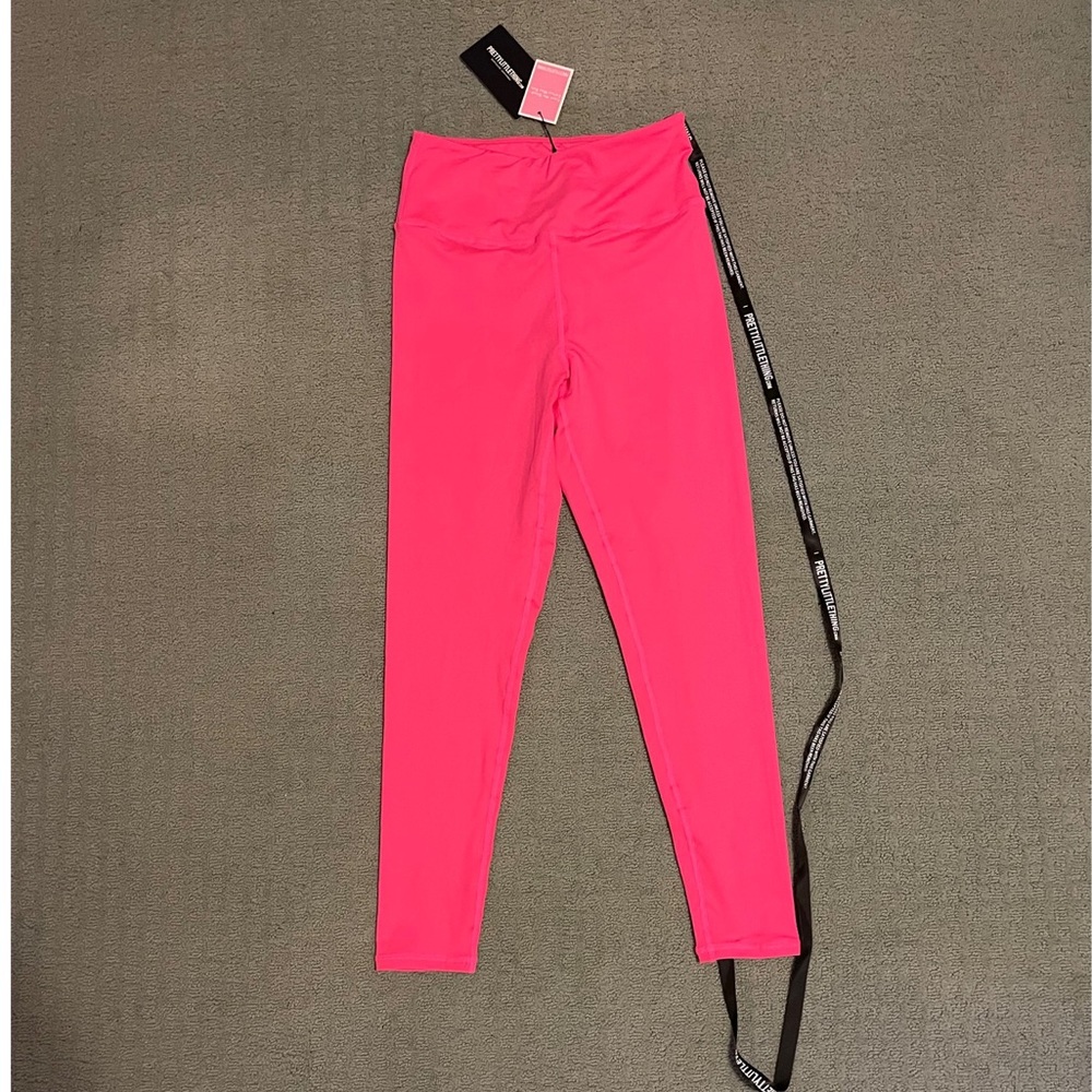 NWT PLT Hot Pink High Waist Cropped Gym Legging